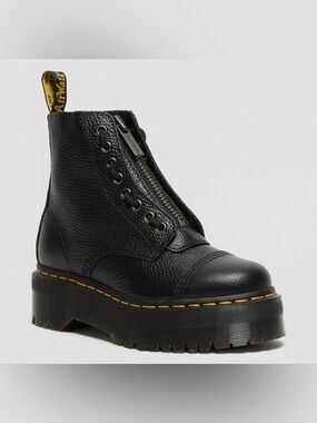 Dr. Martens - SINCLAIR MILLED NAPPA LEATHER PLATFORM BOOTS